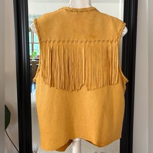 Buckskin Leather Vest With Fringe